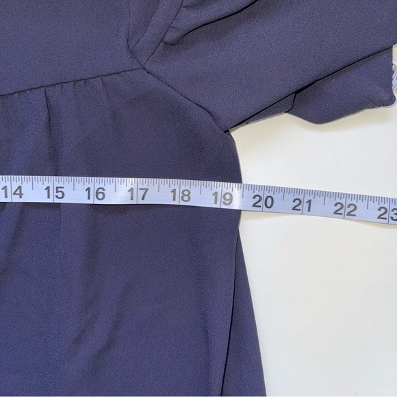 Ann Taylor Navy Blue Flare Sleeve Tie Back Blouse Medium Women’s - Picture 7 of 11